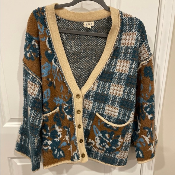 POL Women's Multicolor Cardigan Sweater - Picture 1 of 1